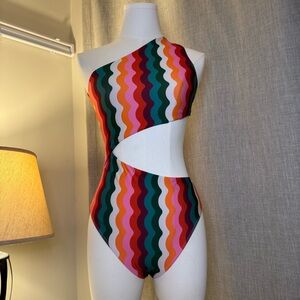 Beach Riot Multicolor Wave Women’s One Piece